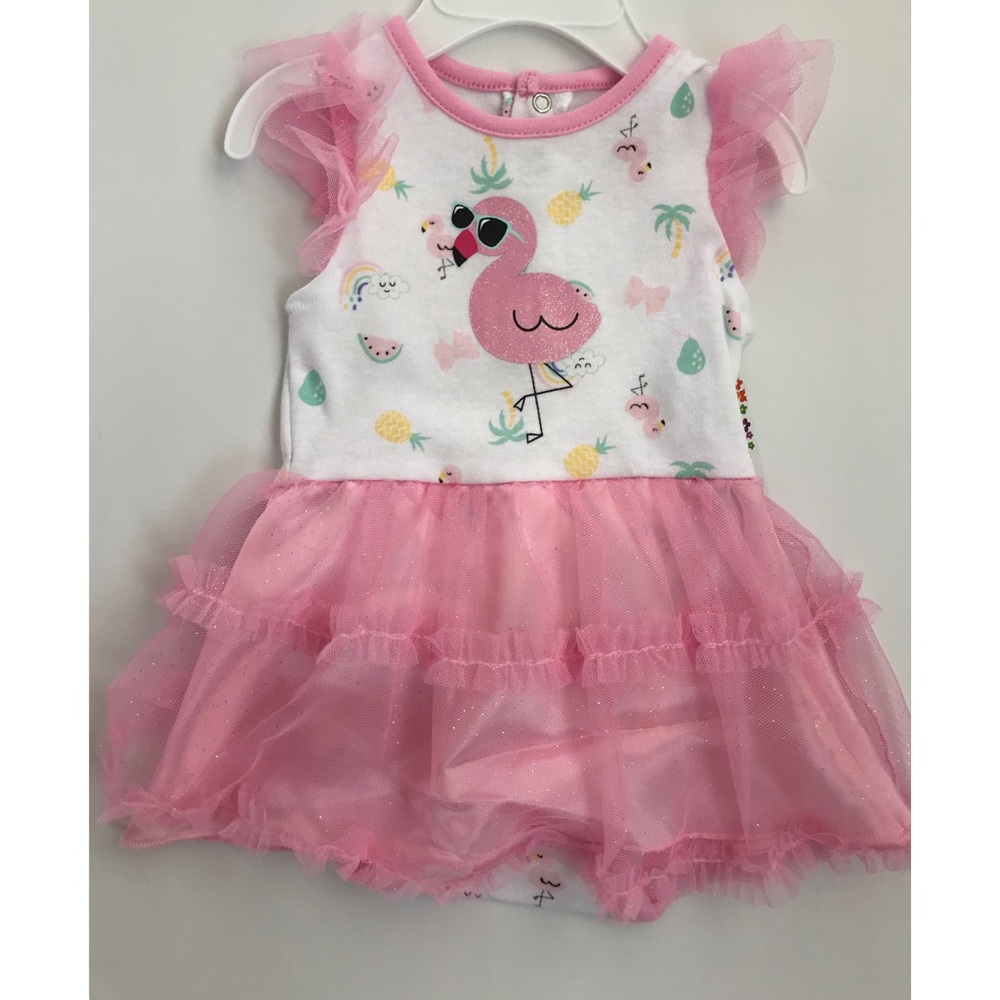 Limited Too Baby Girl Pink Tutu Skirted Bodysuit  3-6M